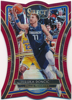 Luka Doncic NBA 2019-20 Panini Select Premier Level Maroon Prizm 121/175