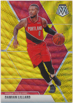 Damian Lillard NBA 2019-20 Panini Mosaic Tmall Gold Wave Prizm