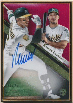 Ramon Laureano MLB 2019 Topps Gold Label RC Rookie Framed Red Signature Auto 21/25