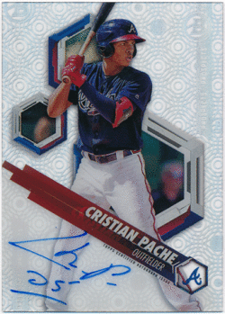 Cristian Pache MLB 2018 Bowman High Tek Prospects Signature Auto