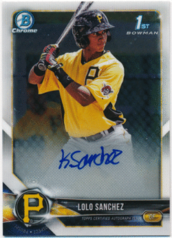 Lolo Sanchez MLB 2018 Bowman Chrome 1st Bowman Signature Auto