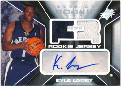 Kyle Lowry NBA 2006-07 Upper Deck SPx RC Rookie Signature Jersey Auto 0578/1199