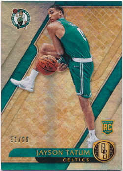 Jayson Tatum NBA 2017-18 Panini Chronicles Gold Standard RC #157 Rookie Card 51/99