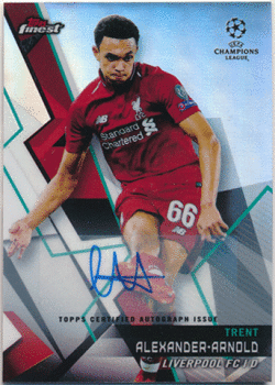 Trent Alexander-Arnold Soccer 2019-20 Topps Finest UEFA Champions League Refractor Signature Auto