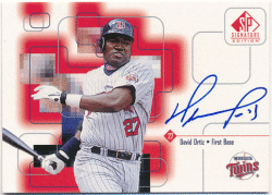 David Ortiz MLB 1999 Upper Deck SP Signature Edition Auto