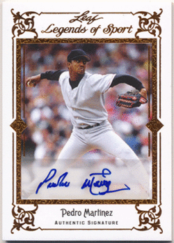 Pedro Martinez MLB 2012 Leaf Legends of Sport Signature Auto