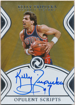 Kelly Tripucka NBA 2018-19 Panini Opulence Opulent Scripts Signature Auto 15/79