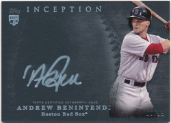 Andrew Benintendi MLB 2017 Topps Inception RC Rookie Silver Signings Auto 66/99
