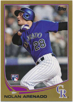 Nolan Arenado MLB 2013 Topps Update RC Rookie Gold Parallel 0291/2013
