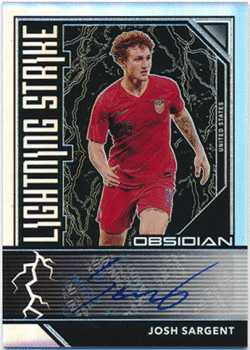 Josh Sargent Soccer 2019-20 Panini Obsidian Lightning Strike Prizm Signature Auto 44/65