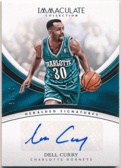 Dell Curry NBA 2016-17 Panini Immaculate Collection Heralded Signature Auto 57/99