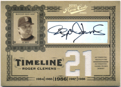 Roger Clemens MLB 2005 Playoff Prime Cuts Timeline Signature Jersey Auto 10/10