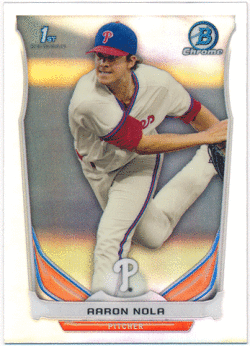 Aaron Nola MLB 2014 Bowman Draft Chrome 1st Bowman Refractor