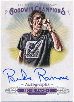 Richie Ramone 2018 Upper Deck Goodwin Champions Signature Auto ラモーンズ