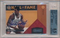 Bill Russell NBA 2009-10 Panini Timeless Treasures Hall of Fame Silver Signatures 26/35 BGS 8.5 Auto 10