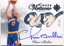 Chris Mullin NBA 2007-08 Upper Deck UD Ultimate Collection Virtuoso Jersey Auto 14/25