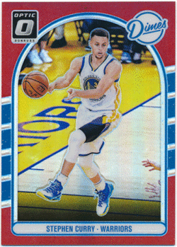 Stephen Curry NBA 2016-17 Panini Donruss Optic Dimes Red Prizm 25/99