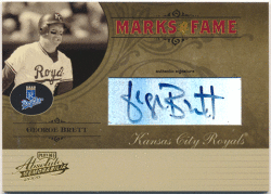 George Brett MLB 202005 Playoff Absolute Memorabilia Marks of Fame Signature Auto 48/54