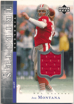 Joe Montana NFL 2001 Upper Deck UD Legends Timeless Tributes Jersey