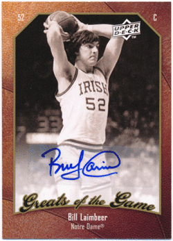 Bill Laimbeer NBA 2010 Upper Deck Greats of the Game Signature Auto