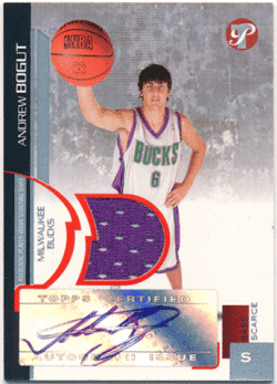 Andrew Bogut NBA 2005-06 Topps Pristine RC Signature Jersey Auto 41/50