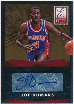 Joe Dumars NBA 2015-16 Panini Donruss Elite Gold Signature Auto 02/10
