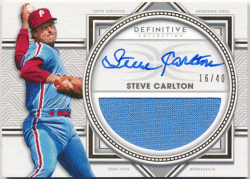 Steve Carlton MLB 2022 Topps Definitive Collection Autographed Relic Jersey Auto 16/40