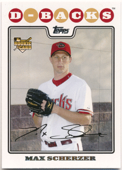 トレカショップ Rookie Star Max Scherzer MLB 2008 Topps Update
