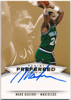 Mark Aguirre NBA 2013-14 Panini Preferred Gold Signature Auto 06/10