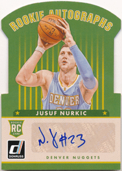 Jusuf Nurkic NBA 2014-15 Panini Donruss RC Rookie Autographs Die Cut Parallel 12/49