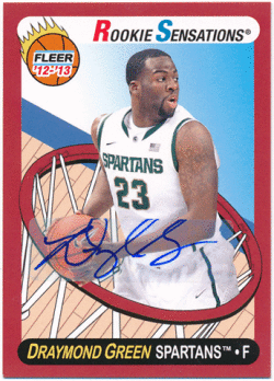 Draymond Green NBA 2012-13 Fleer Retro RC Rookie Sensations Signatures Auto