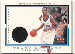 Tracy McGrady NBA 2001-02 Fleer Genuine Coverage Plus Game-Worn Uniform Jersey