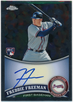 Freddie Freeman MLB 2011 Topps Chrome RC Rookie Signature Auto