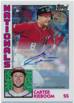 Carter Kieboom MLB 2019 Topps Update 1984 Topps RC Rookie Refractor Signature Auto 051/149