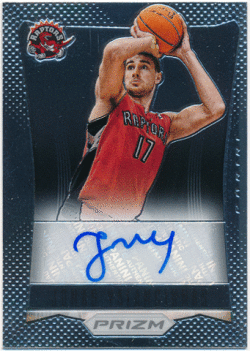 Jonas Valanciunas NBA 2012-13 Panini Prizm RC Rookie Signature Auto