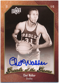 Chet Walker NBA 2010 Fleer Greats of the Game Signature Auto