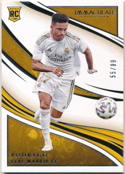 Rodrygo Soccer 2020 Panini Immaculate Collection RC #6 Rookie Card 55/99