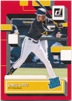 Oneil Cruz MLB 2022 Panini Donruss RC Rated Rookie Red Parallel 1099/2022