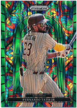 Fernando Tatis Jr. MLB 2022 Panini Prizm Stained Glass Forest Green Flash Prizm 4/5