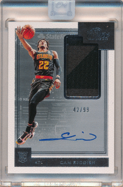 Cam Reddish NBA 2019-20 Panini One and One RC Rookie Signature Jersey Auto 42/99