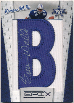 Everson Walls NFL 2010 Panini Epix Dallas Cowboys Lettermen Signature Auto 25/70