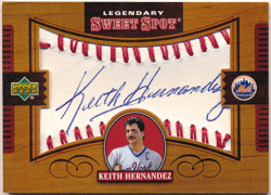 Keith Hernandez MLB 2002 Upper Deck UD Sweet Spot Legendary Signature Auto