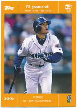 Ichiro MLB 2022 Topps 75 Years of Rookie of the Year Amber Parallel 5/5 イチロー