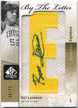 Bill Laimbeer NBA 2011-12 Upper Deck SP Authentic By the Letter Signature Auto 55/75