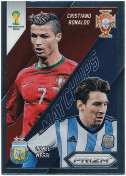 Lionel Messi / Cristiano Ronaldo Soccer 2014 Panini Prizm FIFA World Cup Brazil Matchups