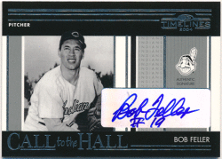 故 Bob Feller MLB 2004 Donruss Timelines Call to the Hall Signature Auto