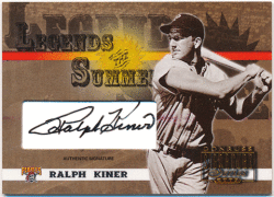 故 Ralph Kiner MLB 2003 Donruss Signature Series Legends of the Summer Auto