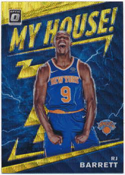 RJ Barrett NBA 2019-20 Panini Donruss Optic RC Rookie My House ! Gold Wave Prizm
