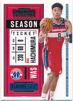 2019-20 panini contenders/49シリ直書き八村塁サイン（トレカ