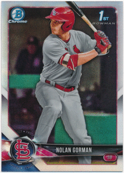 Nolan Gorman MLB 2018 Bowman Chrome 1st Bowman Refractor
